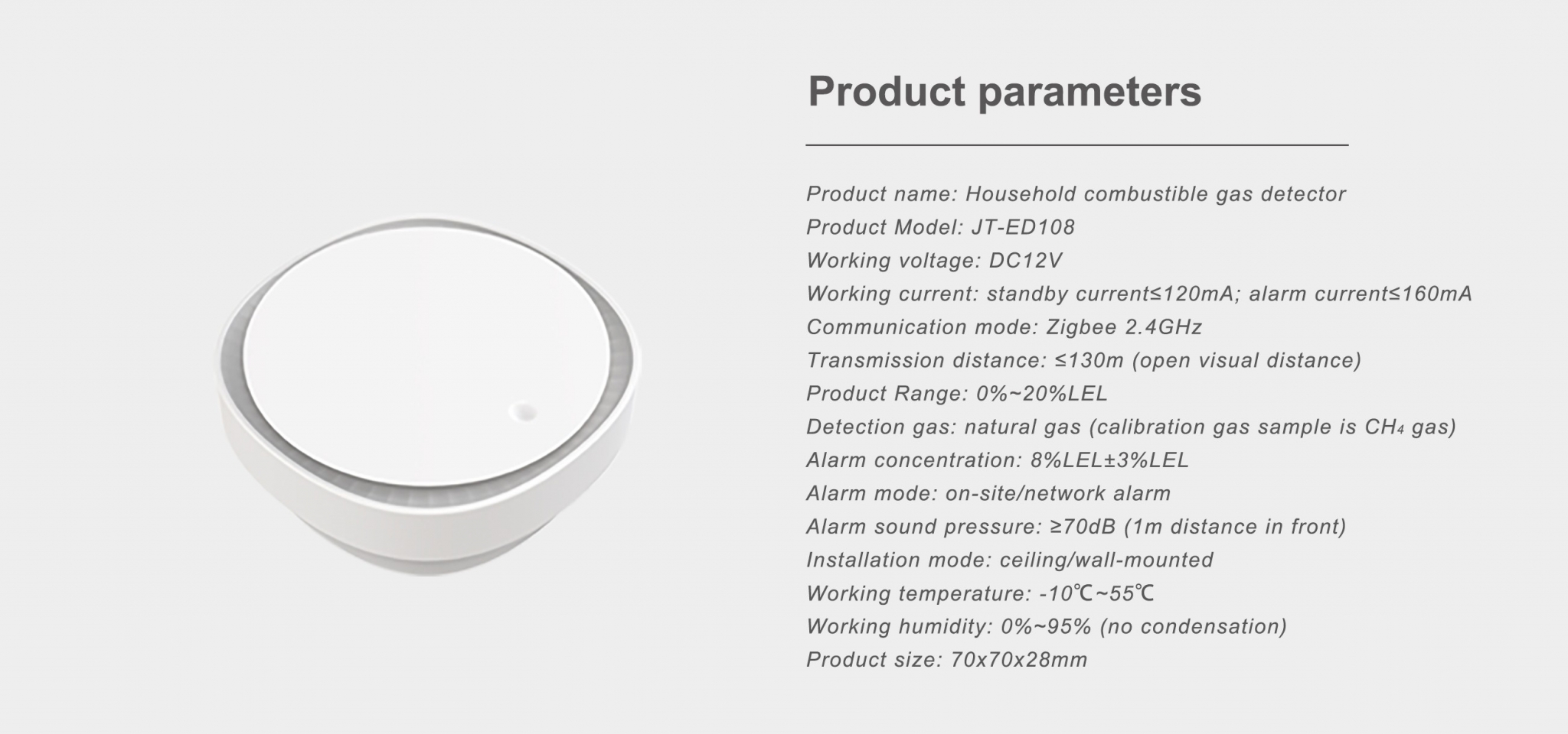 Zigbee Gas Sensor ED108 INNOPRO